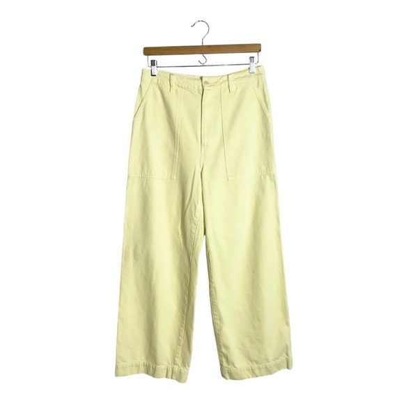 Alex Mill Patrick High-Rise Wide-Leg Yellow Denim Jeans - Picture 3 of 7